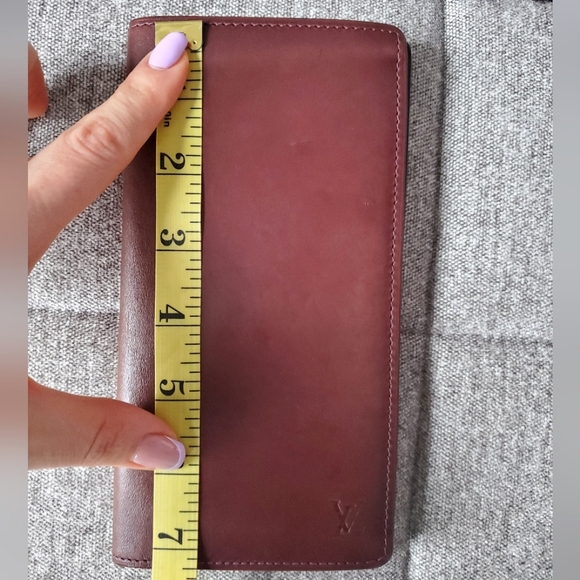 Authentic Louis Vuitton Brazza Portefeuille Brown Leather Bifold Long Wallet - Picture 15 of 16